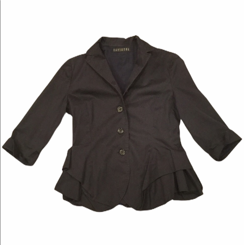 Black Peachoo + Krejberg Parisian architectural blazer, size 4